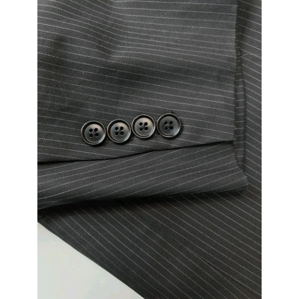 Brooks Brothers 346 43R Black Pinstripe Stretch Blazer 2 Button Sport Coat M602